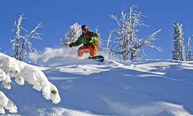 Snowboarding Brundage