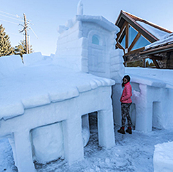 Ski Idaho snow sculpture