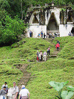 Palenque temple foliated cross