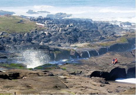 Waves over lava