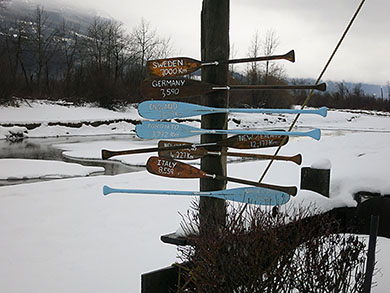 Columbia River paddle signs