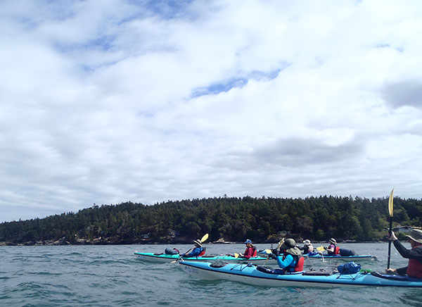 San Juan Islands kayaking, heading out