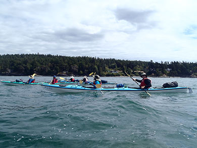 San Juan Islands kayaking, leaving Stuart Island