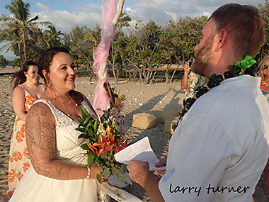 Kona marriage of author's son