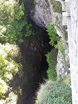 Macocha Abyss from the bridge above