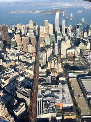 Market Street from the air