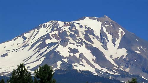 Mt. Shasta view from McCloud looking north