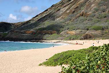 Oahu sandy beach