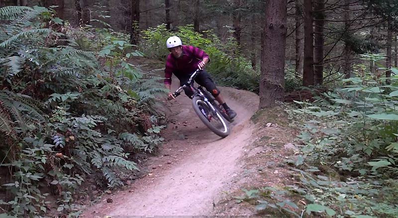 Mike Storm biking in Larrabee State Park