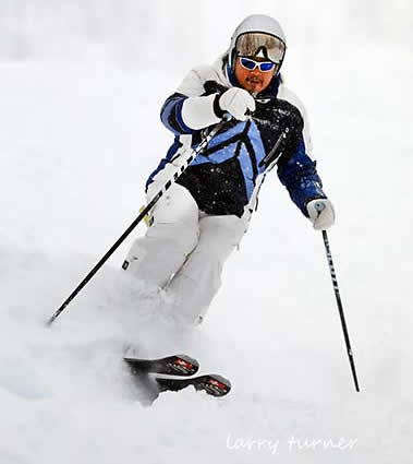 Curtis Fong skiing Whitewater