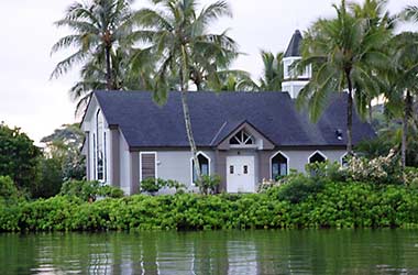 Hawaii Oahu Aloha ke Akua chapel Kahaluu