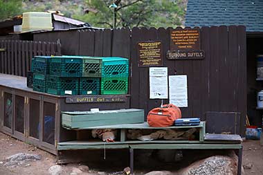 Grand Canyon Phantom Ranch duffel station