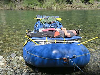 Illinois River rafting relaxing before the excitement