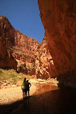 Rafting the Grand Canyon, side canyons