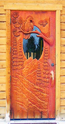 June Mountain Eagles Landing Restaurant door