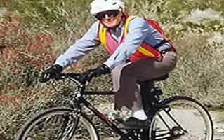 Dad on his new bike