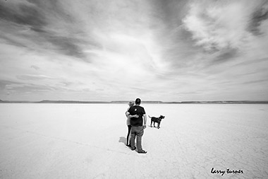 Alvord Desert, Steen, Alex and Bosco the dog