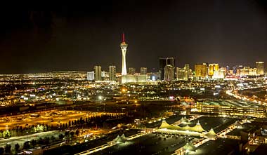 Las Vegas skyline at night