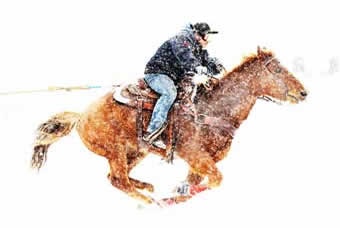 Skijoring in the Flathead Valley, Montana