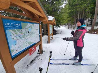 Cross country skiing at Lost Lake, Whistler