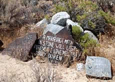 Nevada road to nowhere Guru Road/Dooby Lane marriage advice sign