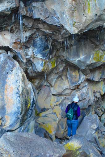 Lava Beds National Monument entering a fascinating cave