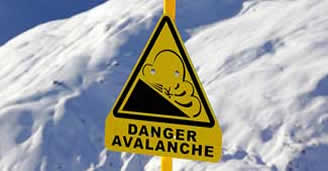 Avalanche warning sign